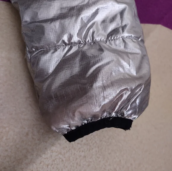 Primary 10 Silver Puffer Jacket - Picture 6 of 9